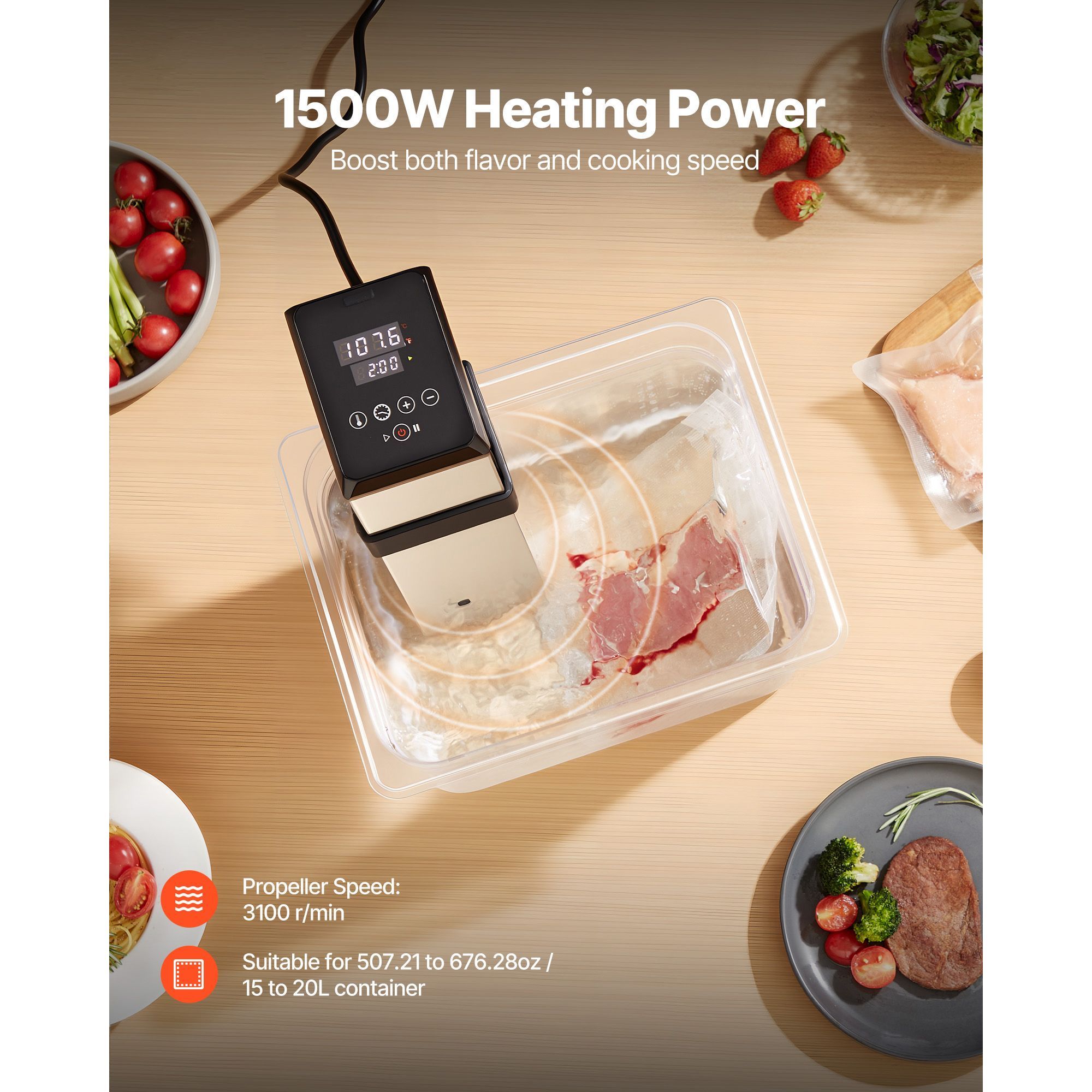1500W Sous Vide for Precision  - Digital Sous Vide Precision Cooker ulasan dan harga