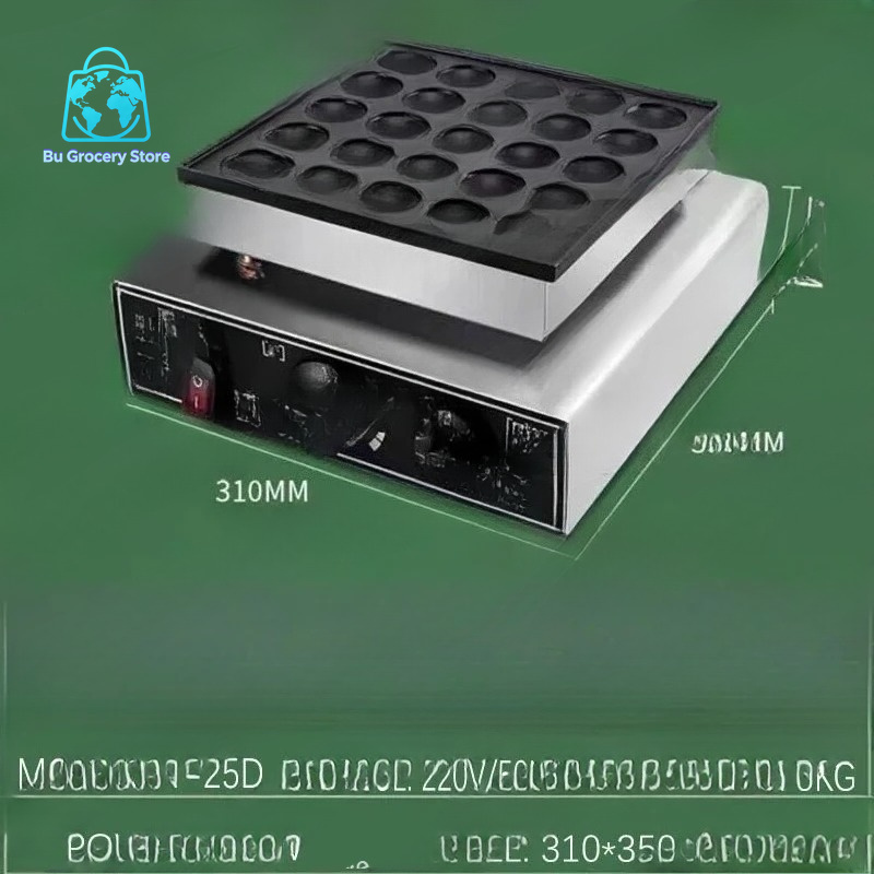 25 Holes Heart Shaped Mini Dut - Mini Waffle Maker Machine ulasan dan harga