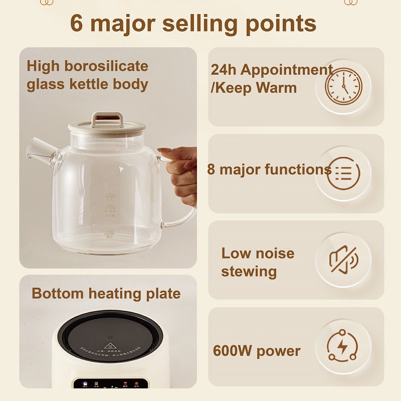 600W Multi-function Health Ket - Electric Kettle Temperature Control ulasan dan harga